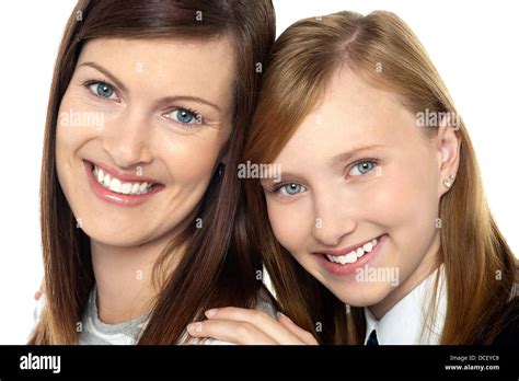 mother and daughter flashing